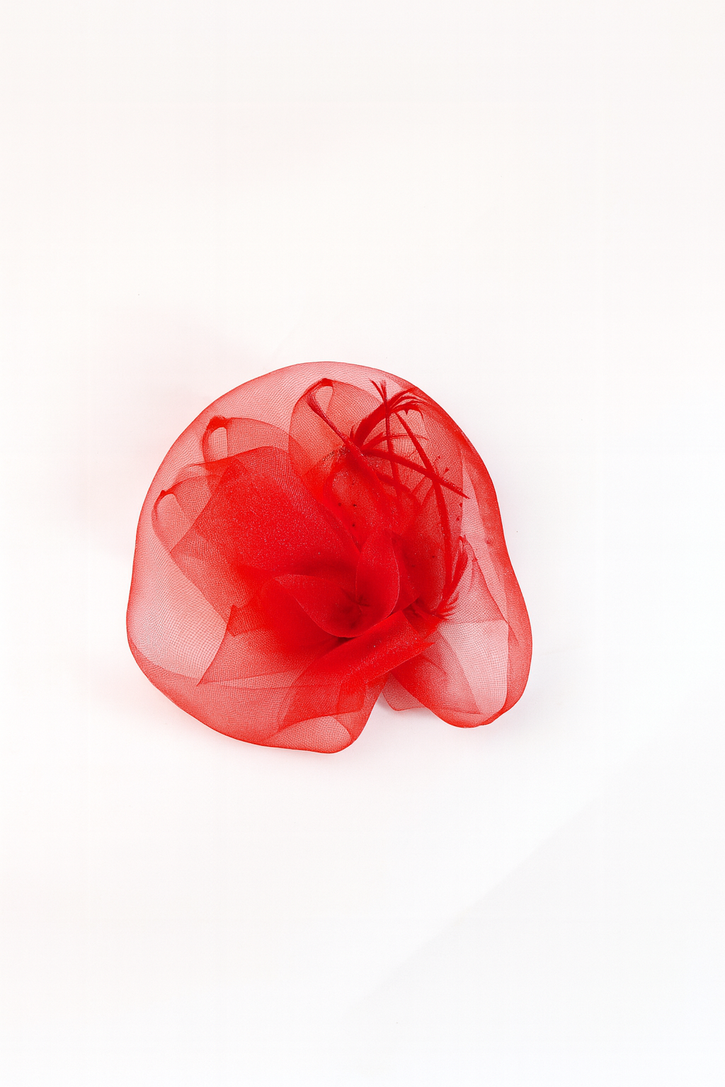 Tulle Flower Fascinator Clip