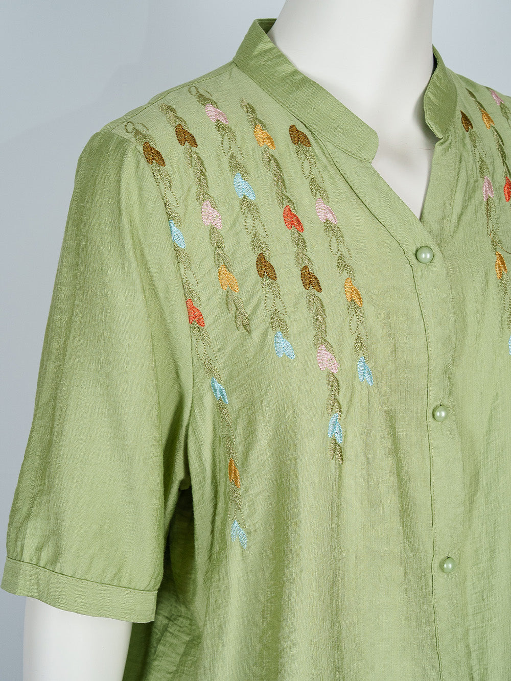 Leaf Trail Embroidered Blouse