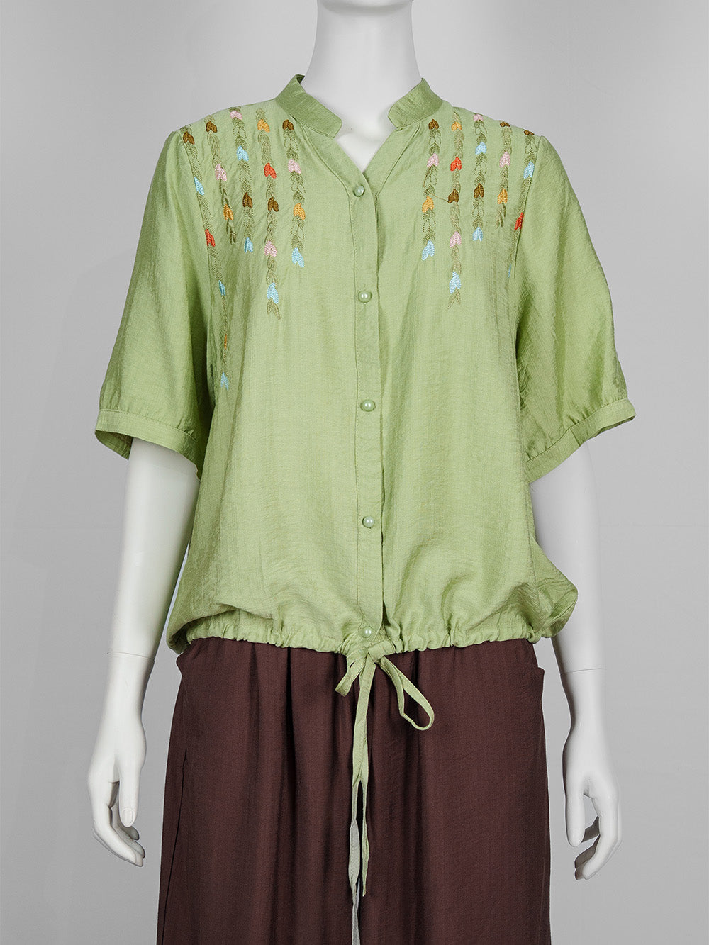 Leaf Trail Embroidered Blouse