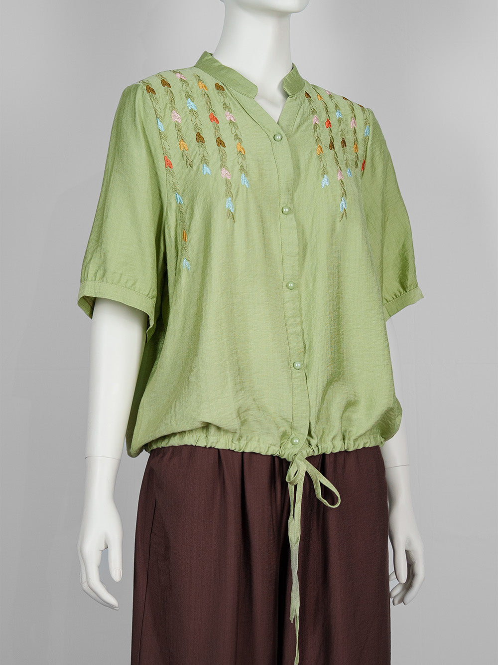 Leaf Trail Embroidered Blouse