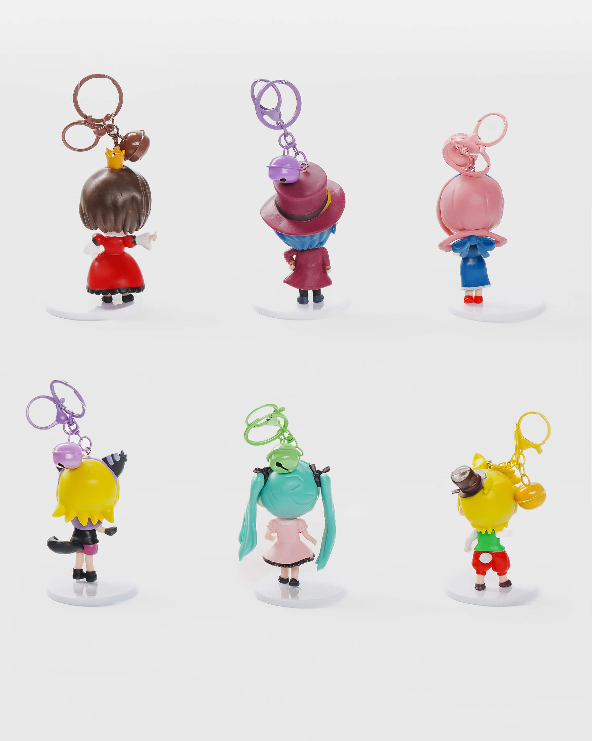 Kawaii Chibi Girl Keychain Set (6 pcs)