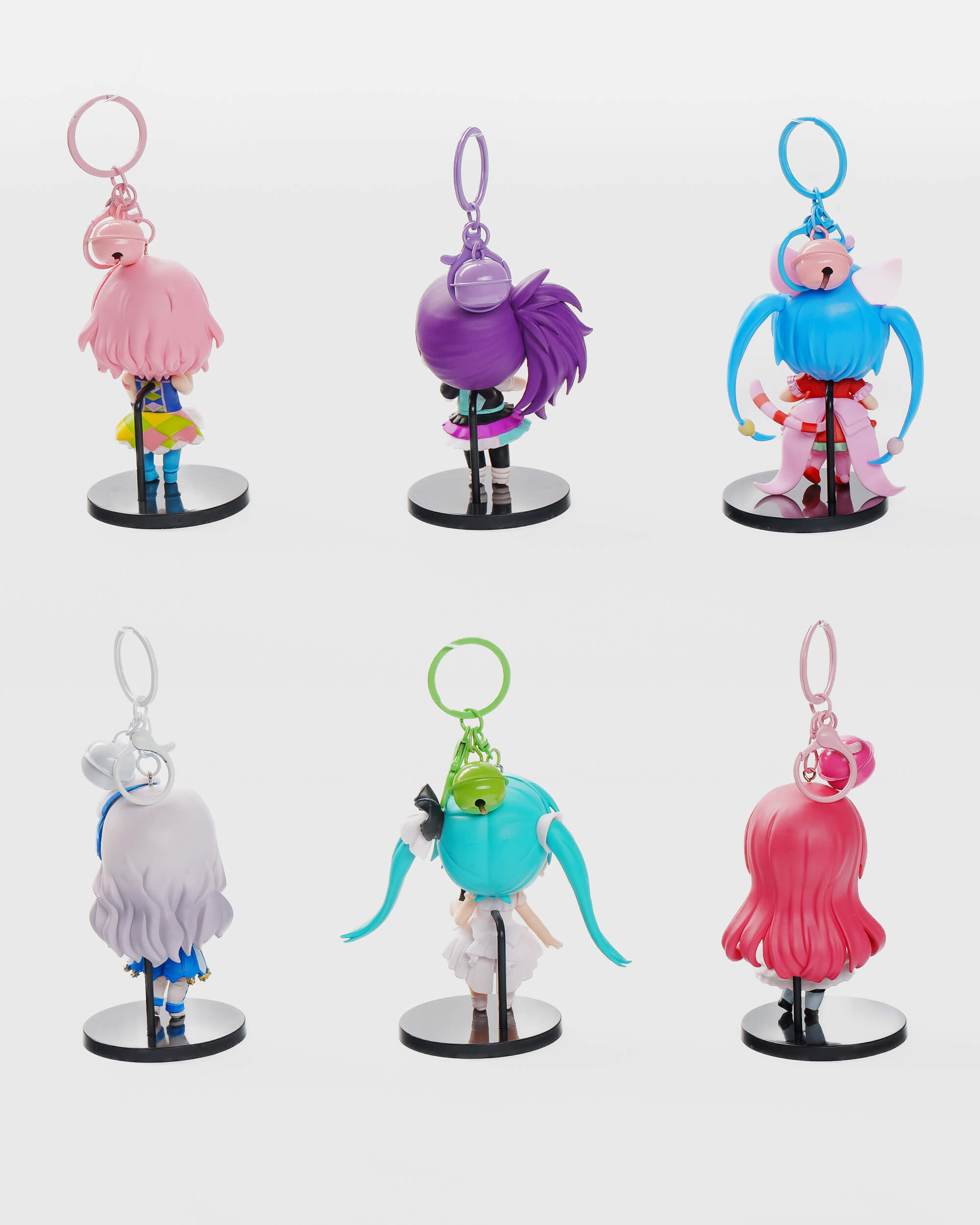 Kawaii Chibi Girl Idol Stage Keychain Set (6 pcs)