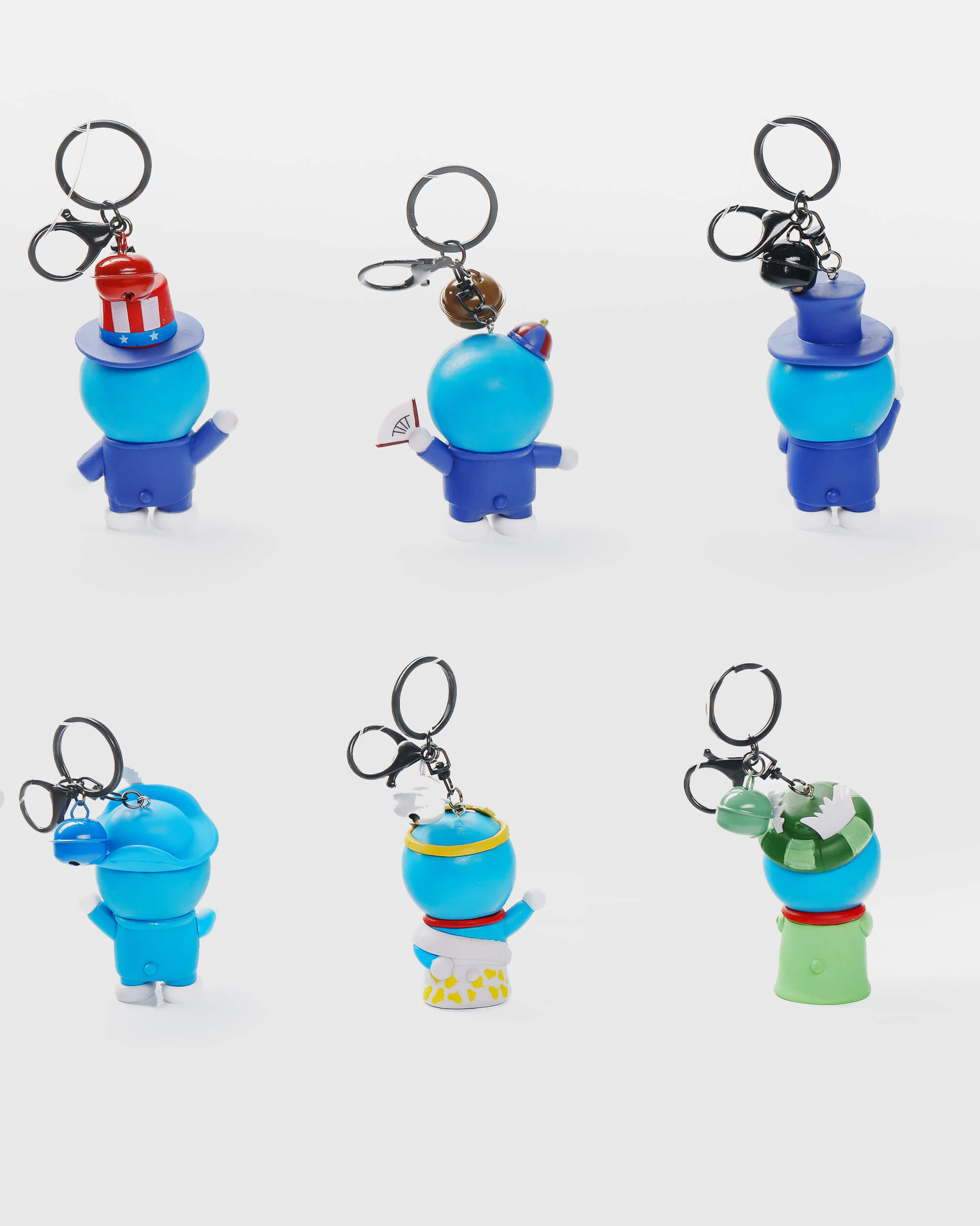 Doraemon Travel Costume Keychain Set (6 pcs)