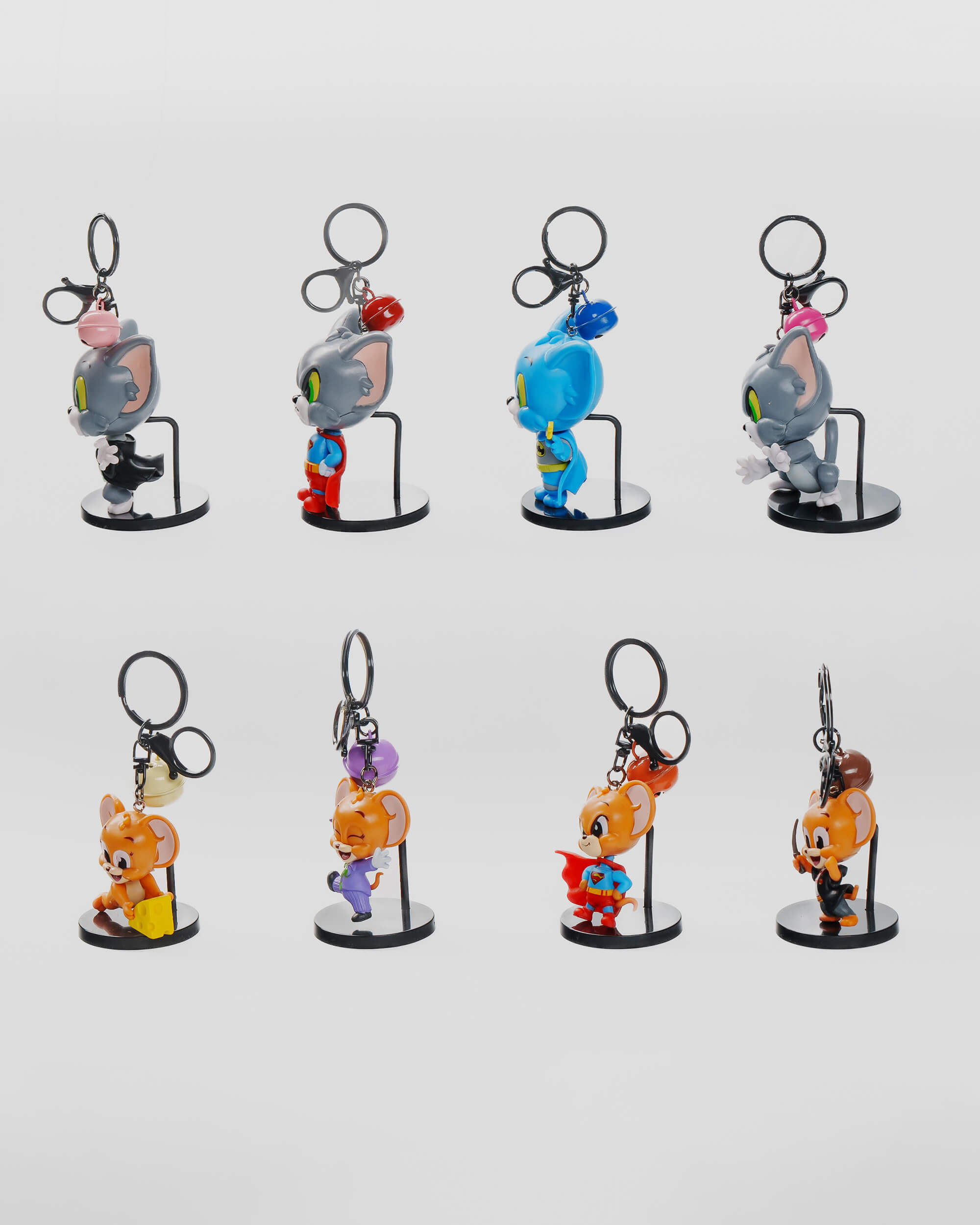 Tom and Jerry Cosplay Keychain Set (8 pcs)