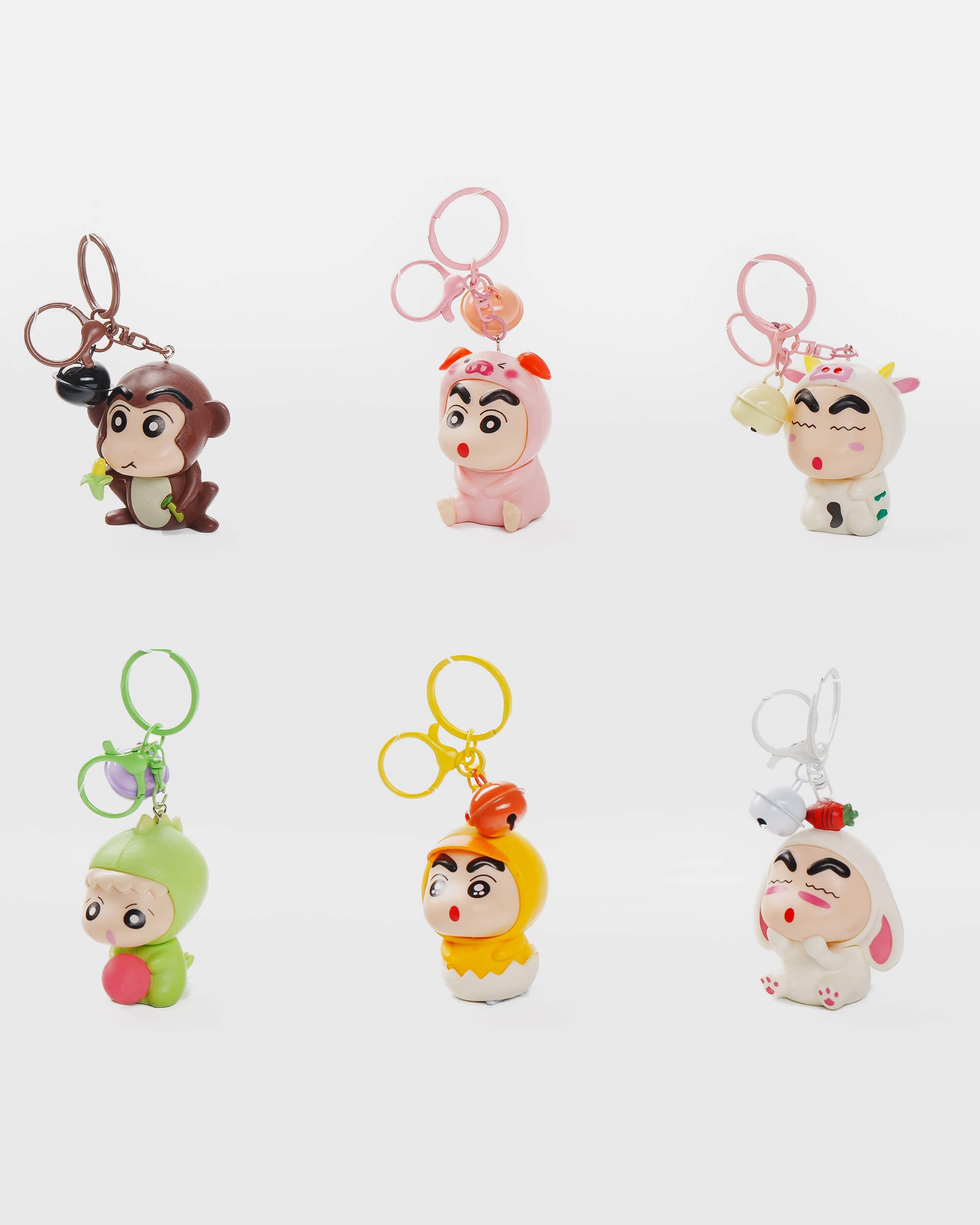 Shinchan Animal Onesie Keychain Set (6 pcs)
