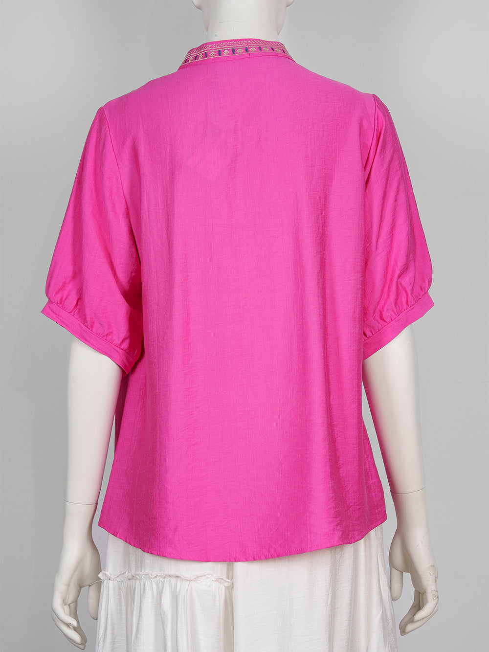 Heritage Yoke Embroidered Blouse