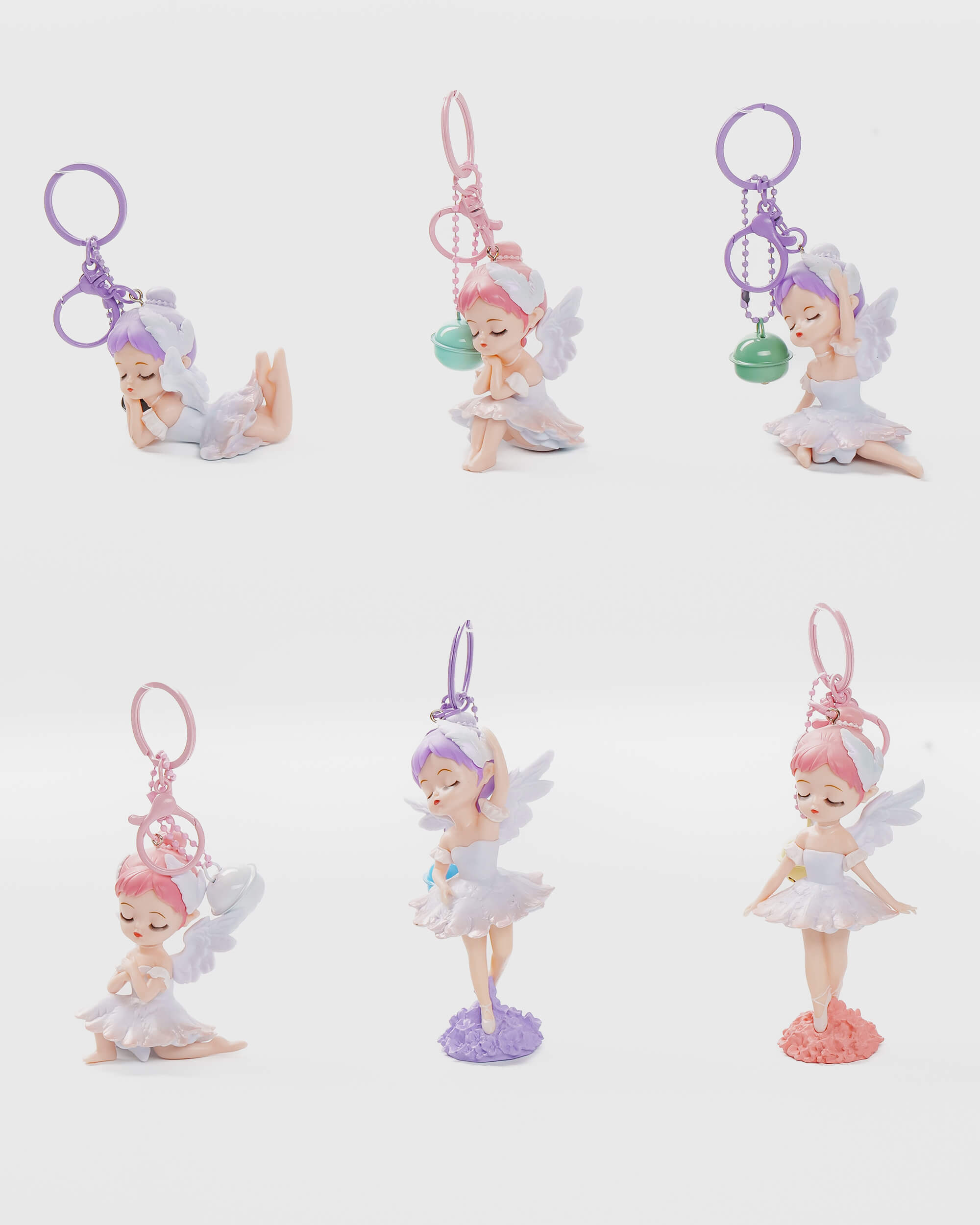Ballerina Fairy Keychain Set (6 pcs)