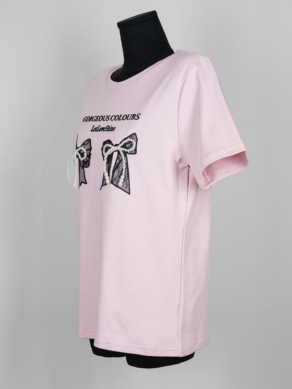 Gorgeous Colours Pearl Bow Tee