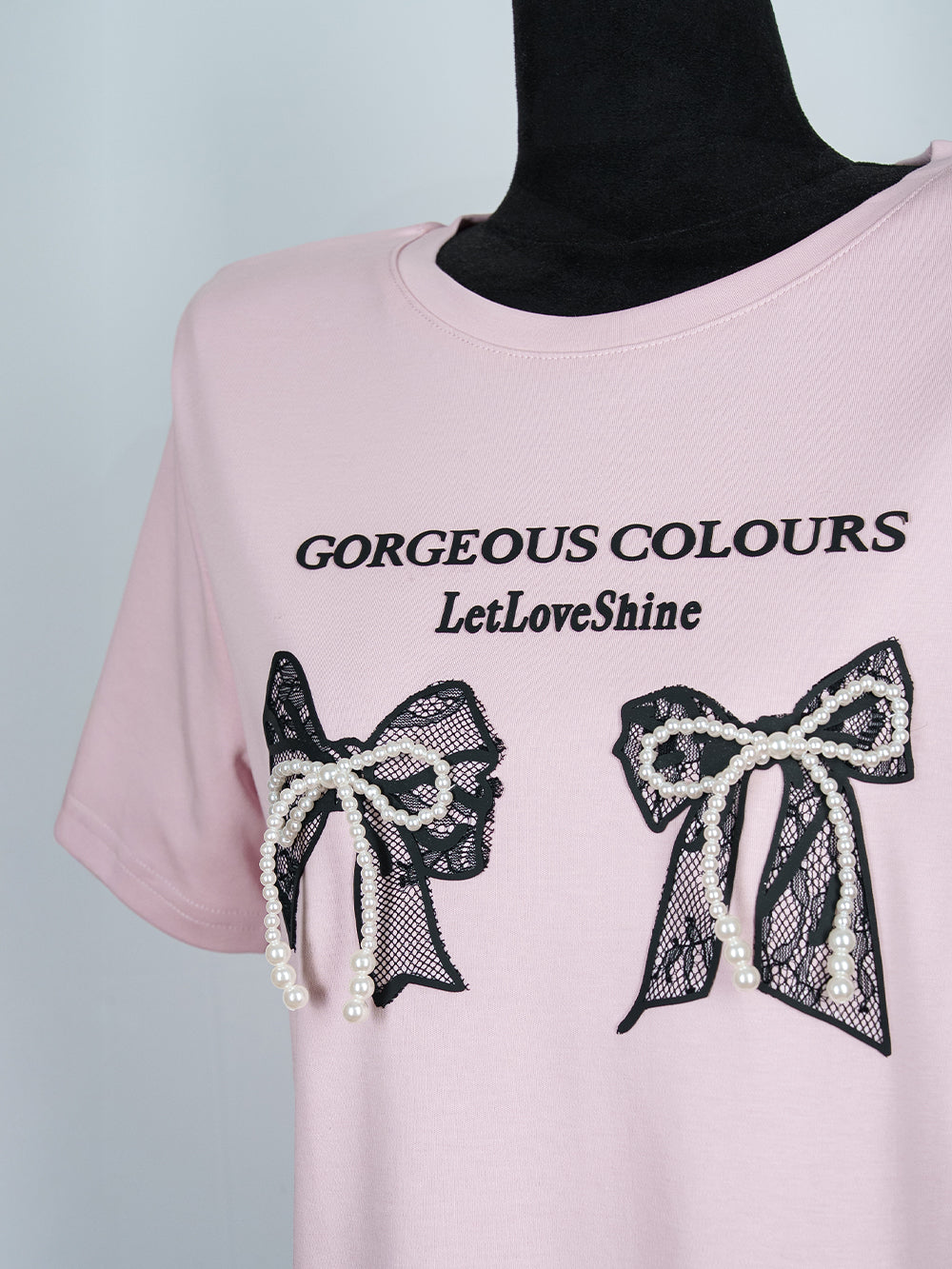 Gorgeous Colours Pearl Bow Tee