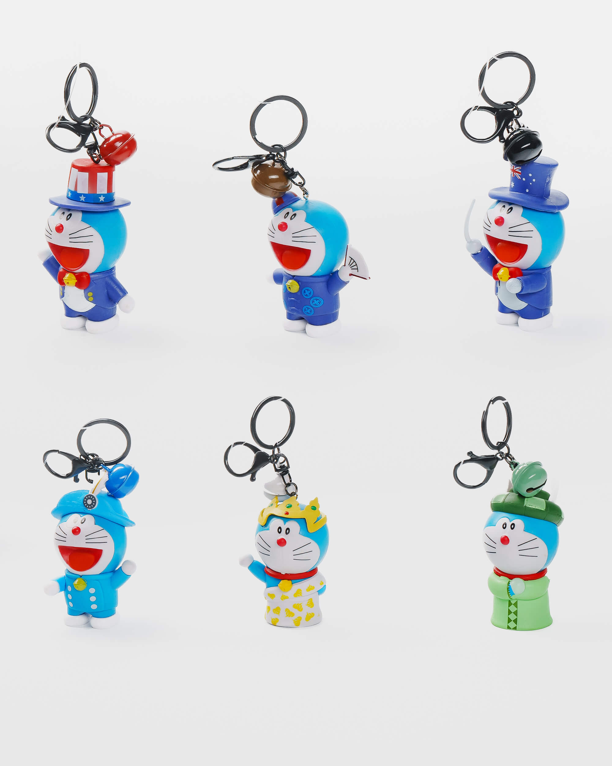 Doraemon Travel Costume Keychain Set (6 pcs)