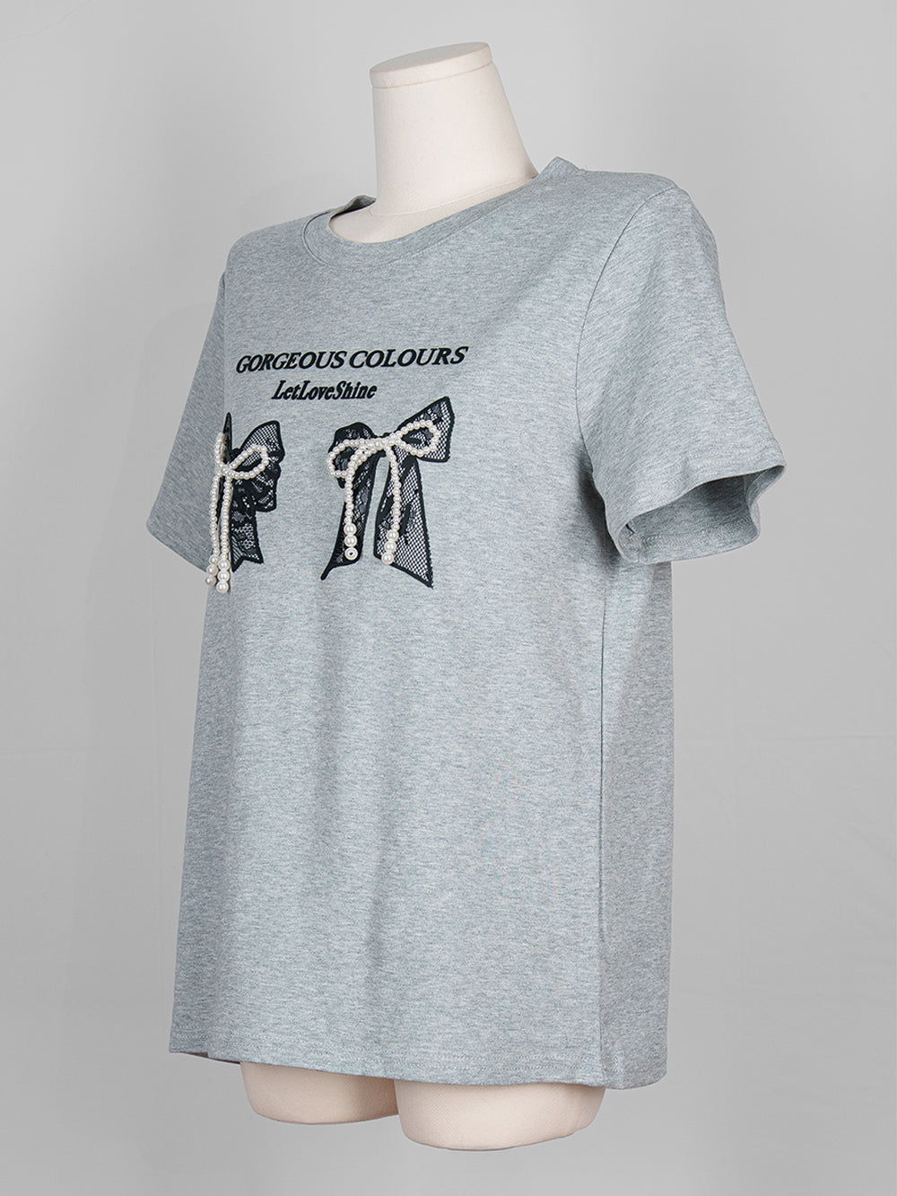 Gorgeous Colours Pearl Bow Tee