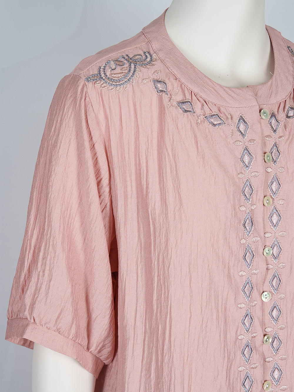 Geo Line Embroidered Blouse