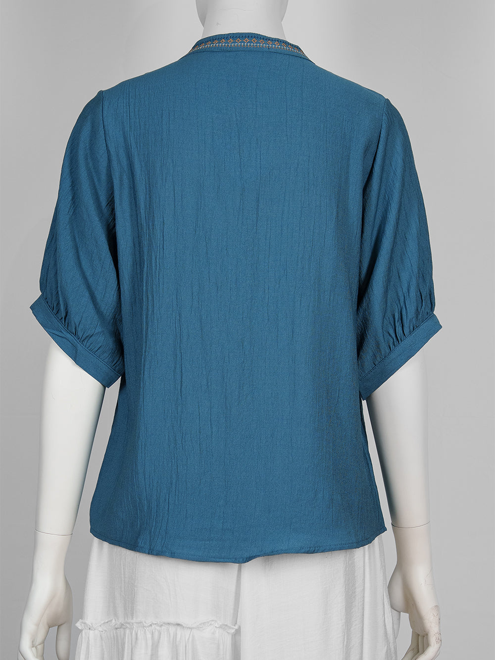 Folk Motif Embroidered Blouse