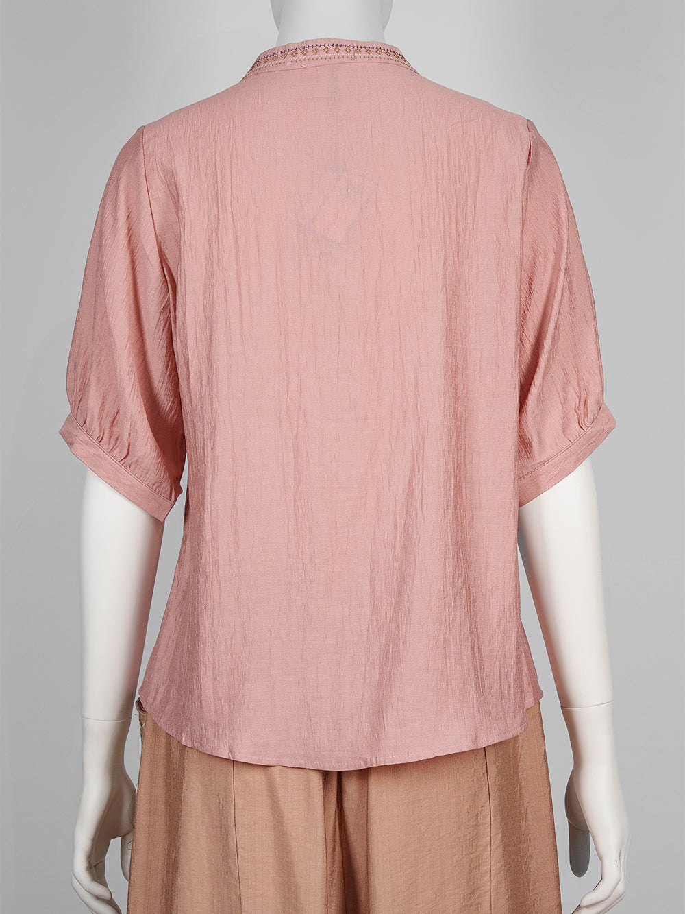 Folk Motif Embroidered Blouse