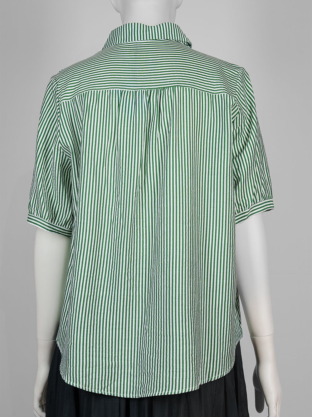 Striped Floral Embroidered Blouse