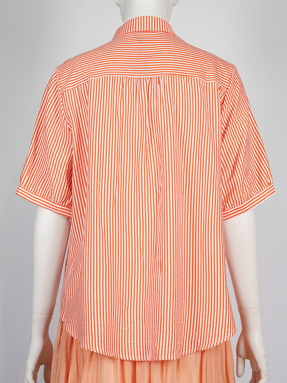 Striped Floral Embroidered Blouse