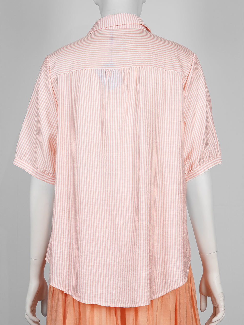 Striped Floral Embroidered Blouse