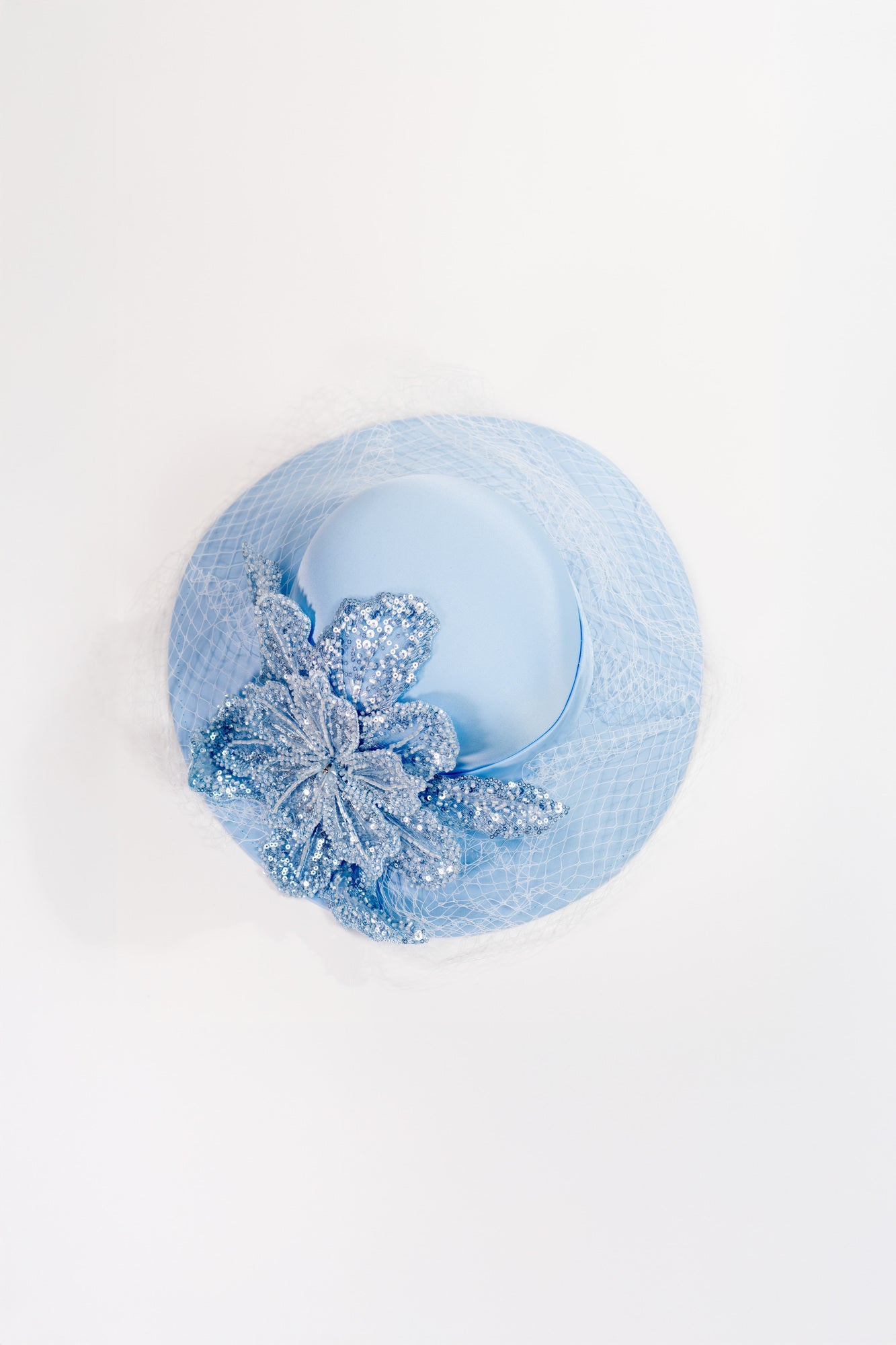 Beaded Poinsettia Fascinator Hat