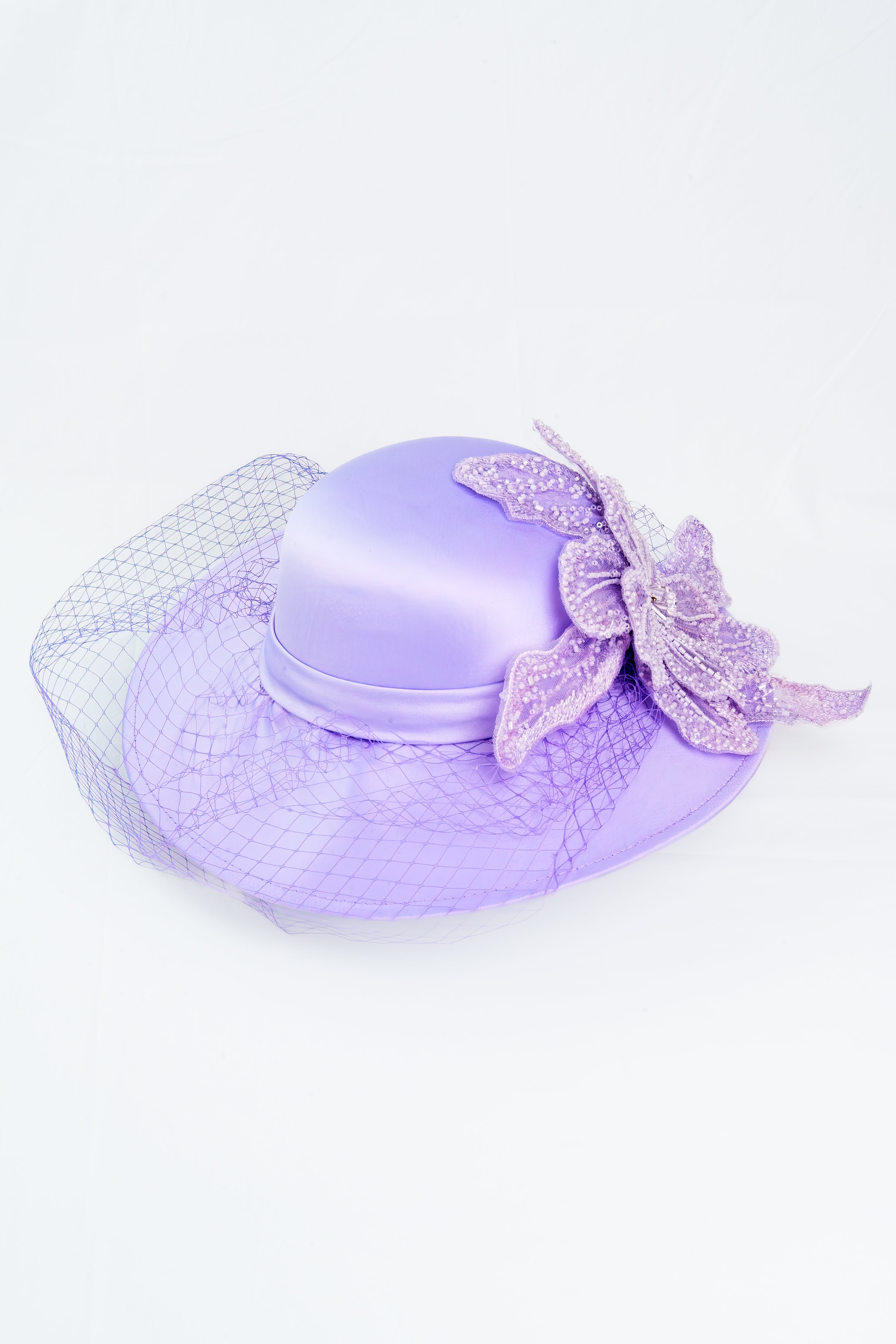 Beaded Poinsettia Fascinator Hat