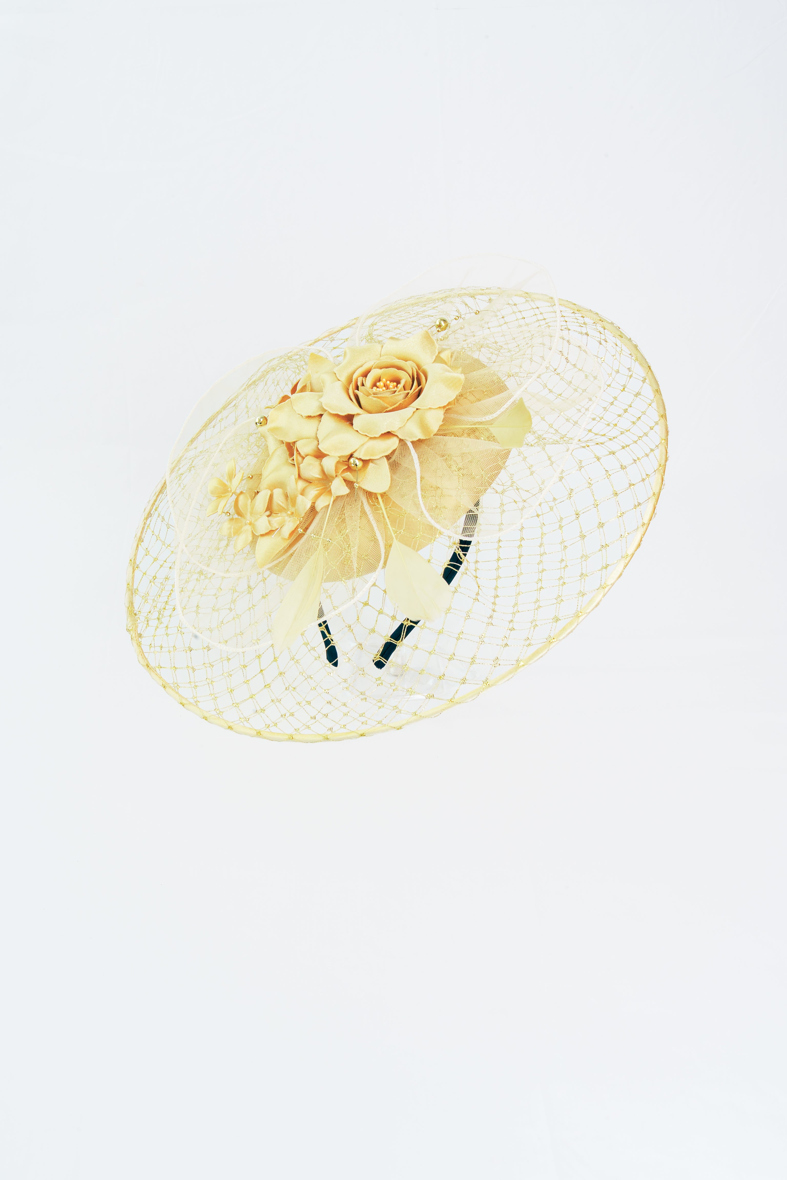 Mesh Fascinator with Centre Flower