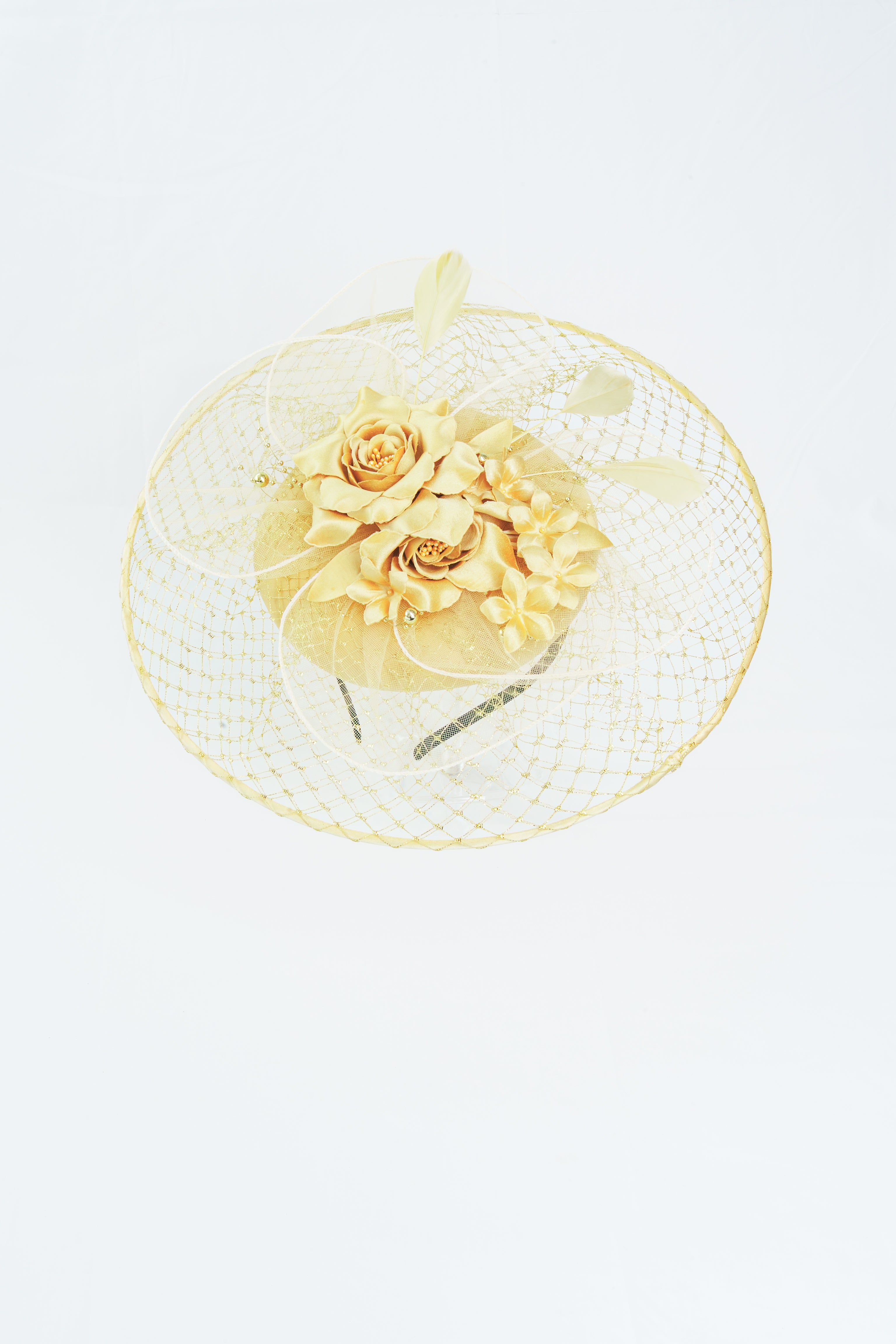 Mesh Fascinator with Centre Flower
