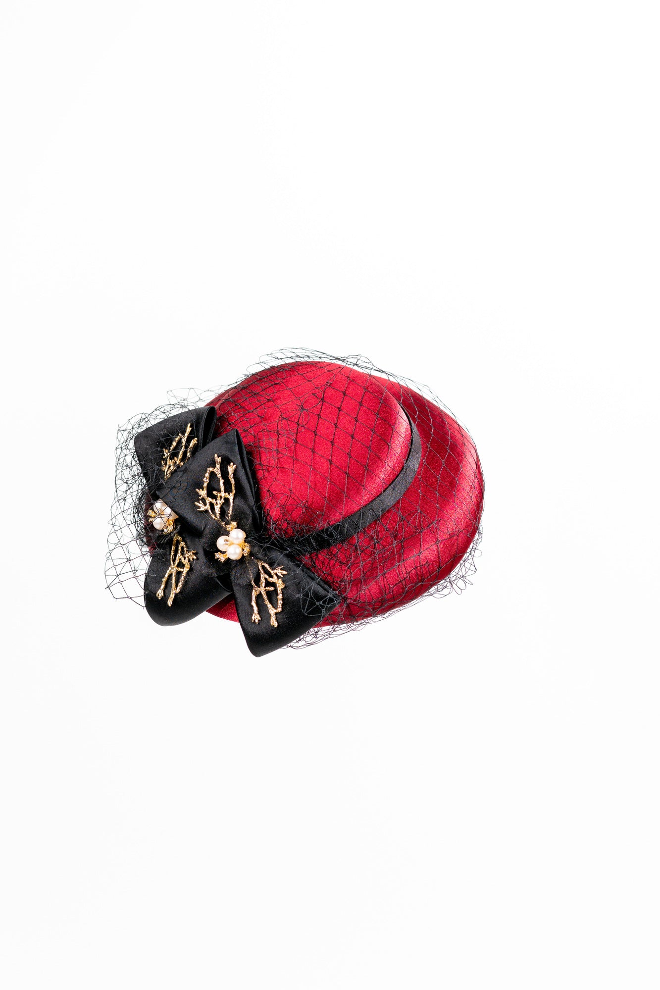 Elegant Golden Twig Fascinator Hat