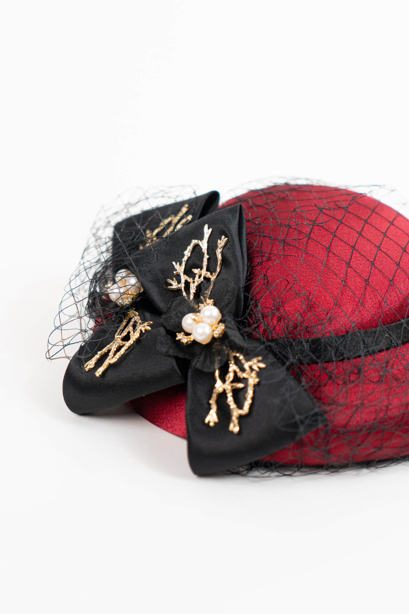 Elegant Golden Twig Fascinator Hat