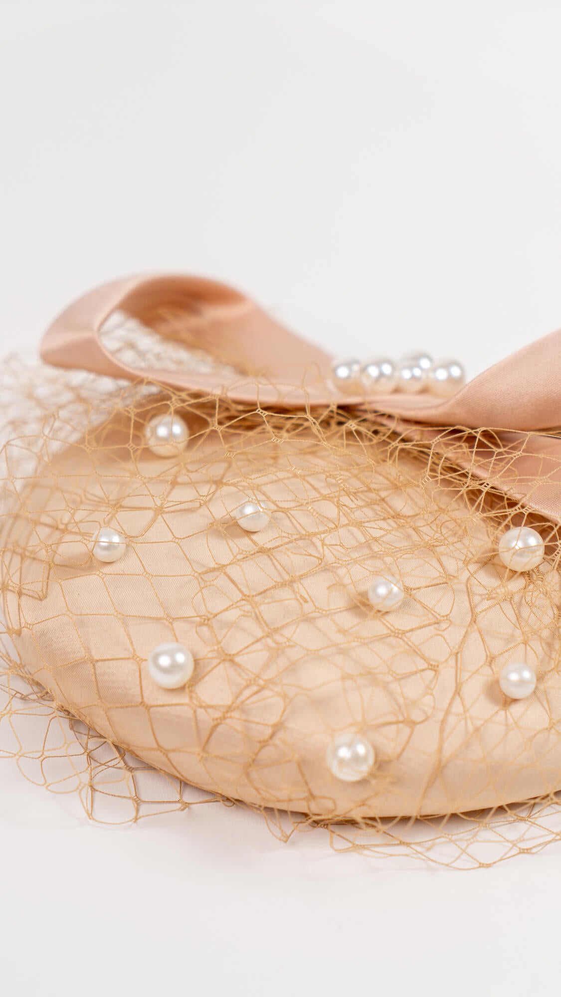 Infinity Ribbon with Pearls Hat