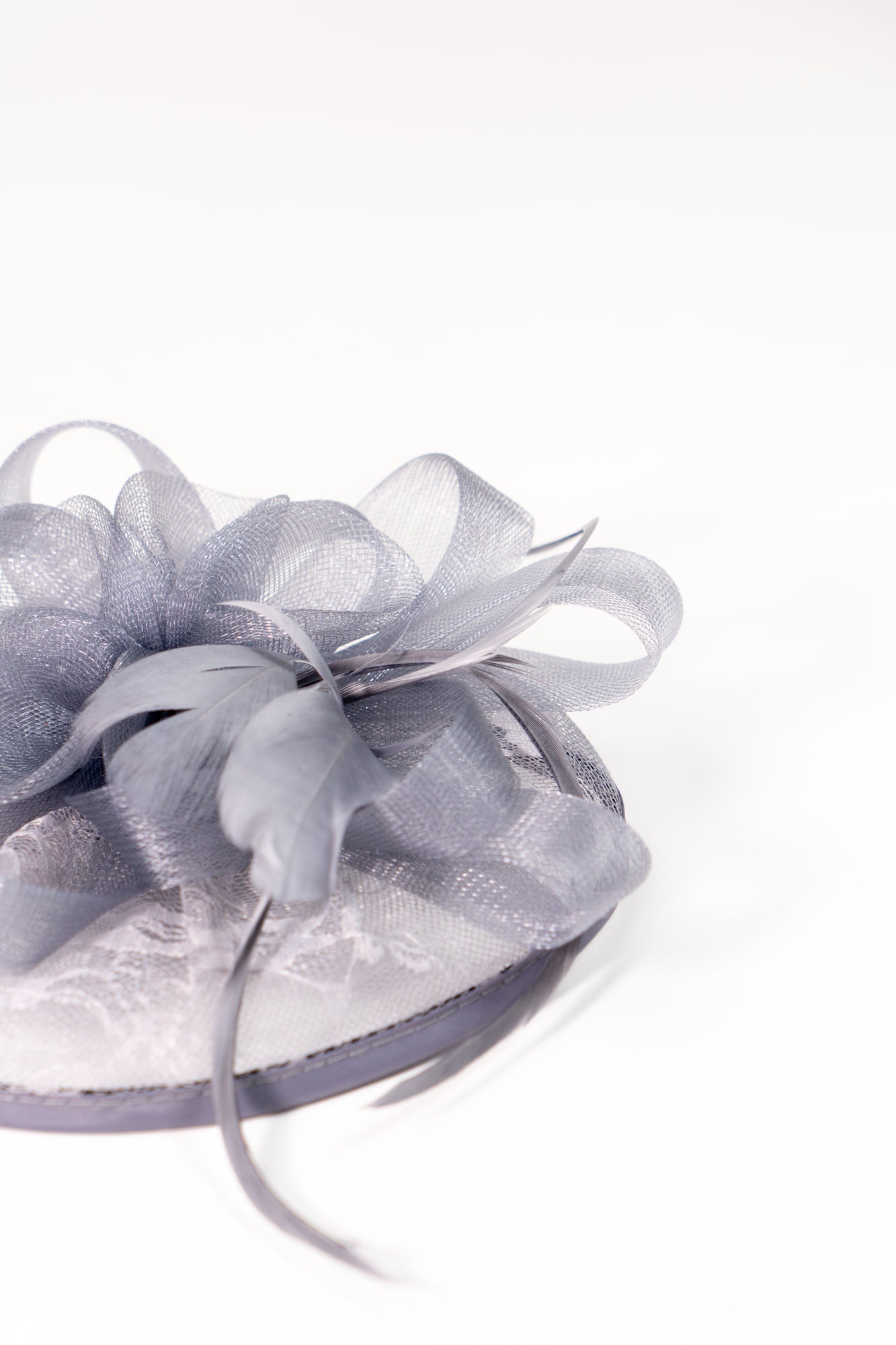 Lace Mesh Flower Fascinator Hat