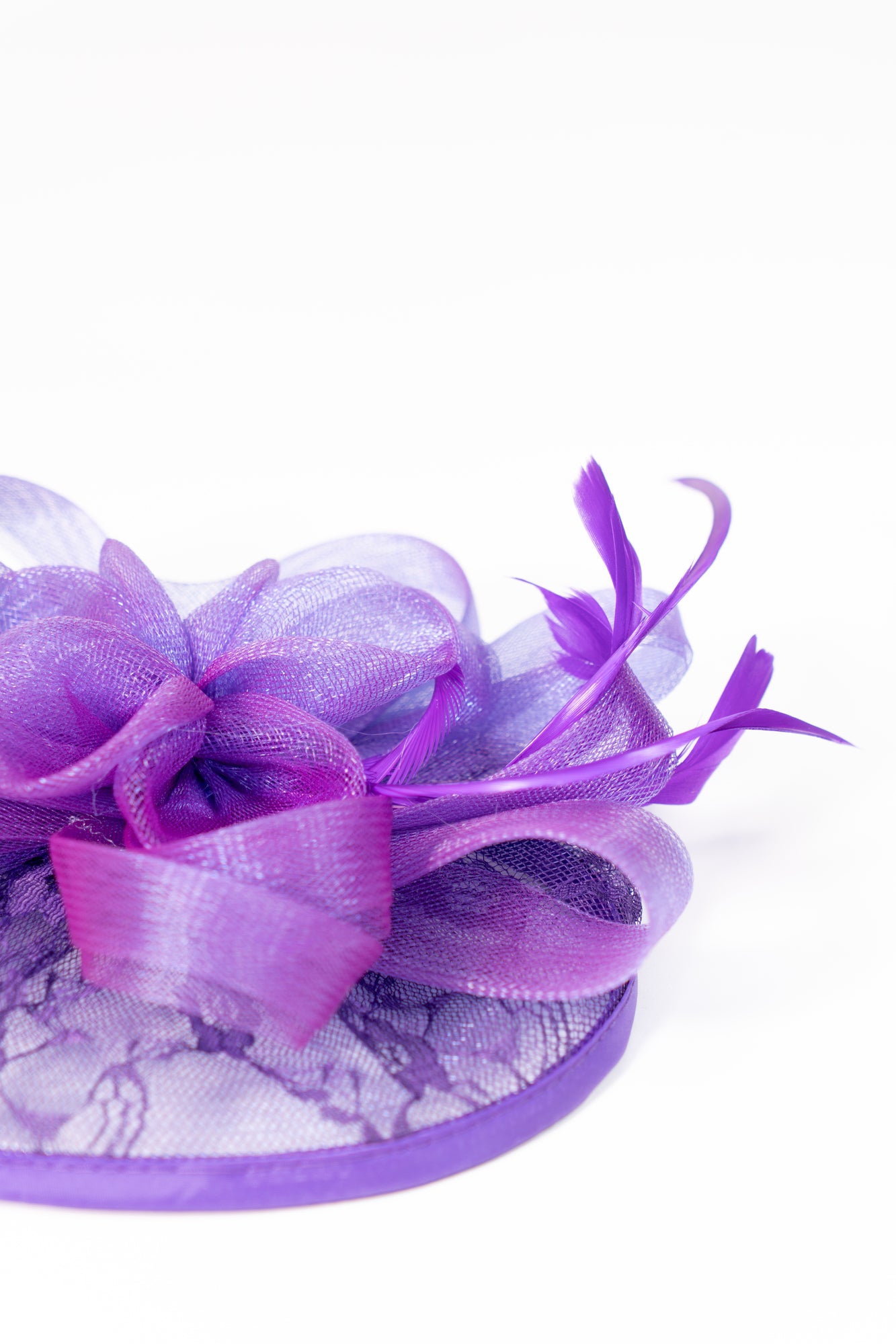 Lace Mesh Flower Fascinator Hat
