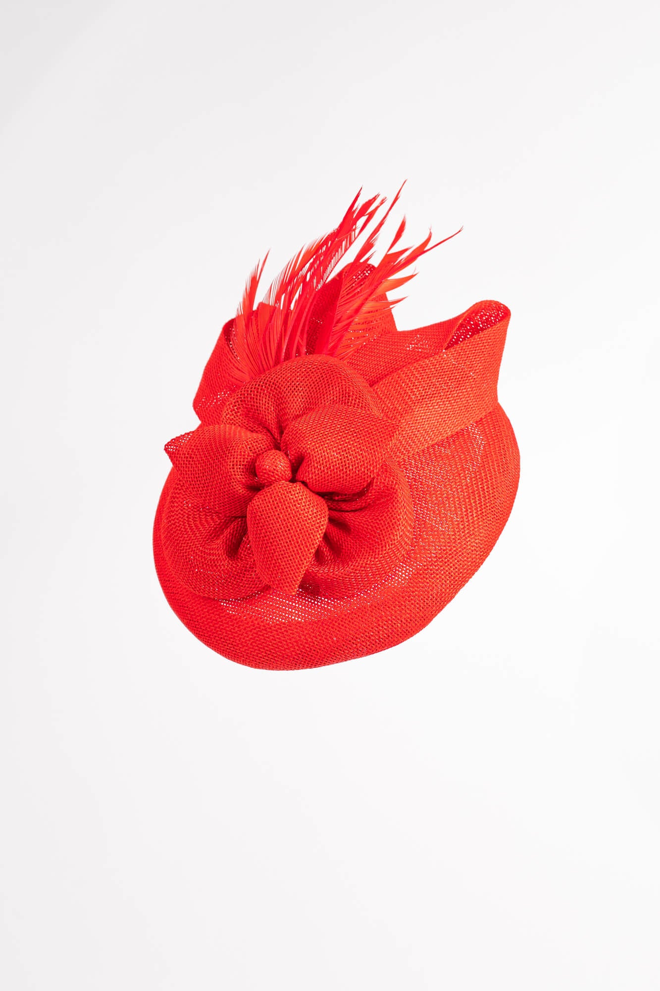 Large Bow Knot Linen Fascinator Hat