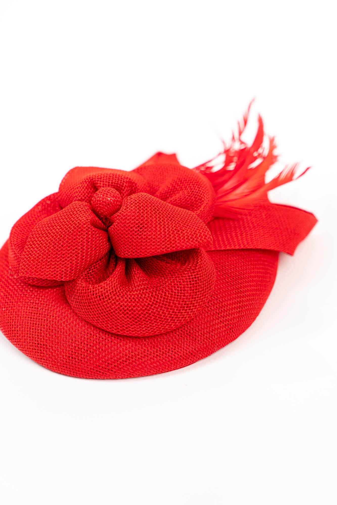 Large Bow Knot Linen Fascinator Hat