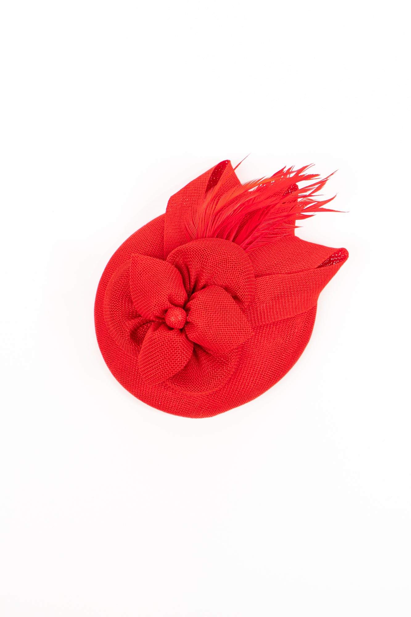 Large Bow Knot Linen Fascinator Hat
