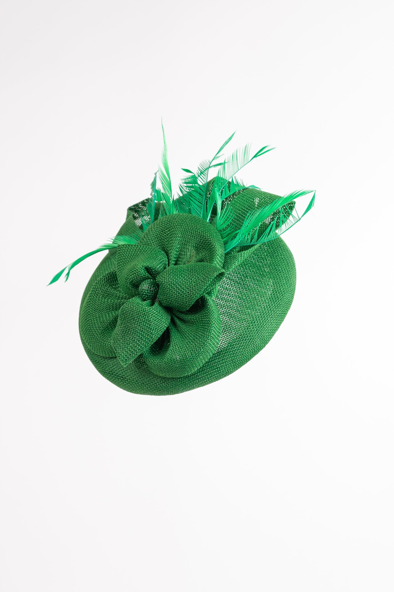 Large Bow Knot Linen Fascinator Hat