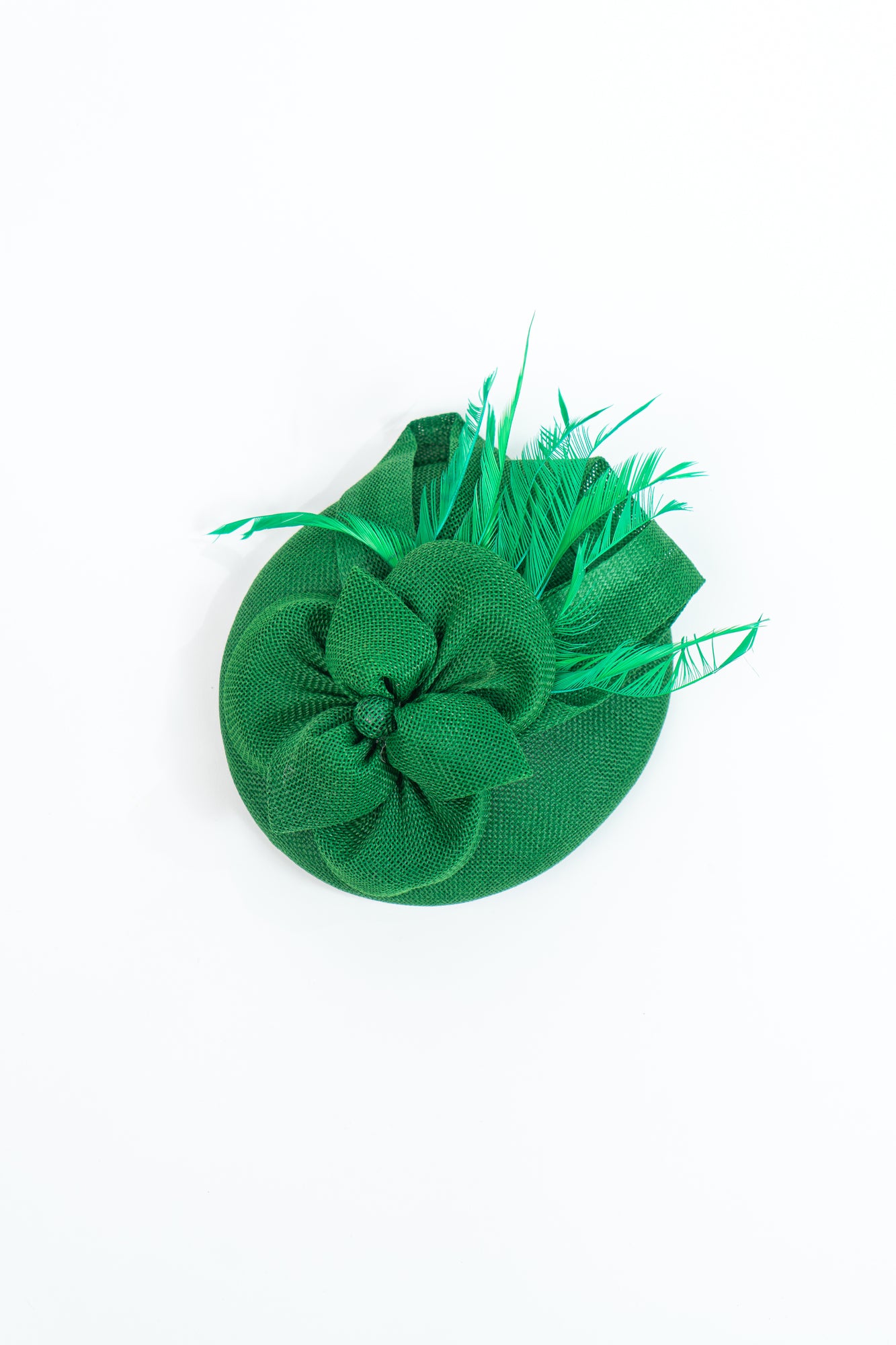 Large Bow Knot Linen Fascinator Hat