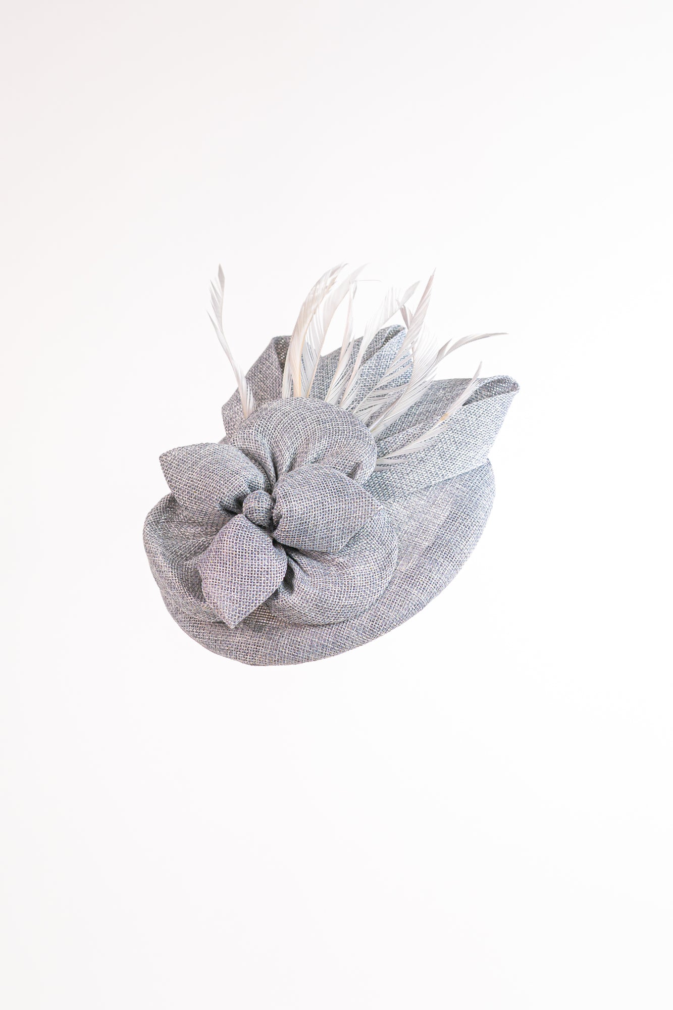 Large Bow Knot Linen Fascinator Hat