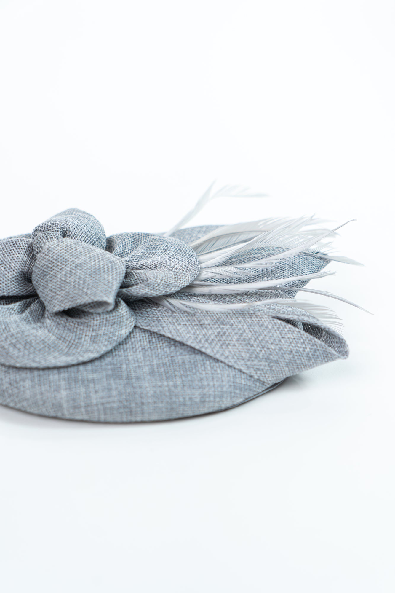 Large Bow Knot Linen Fascinator Hat