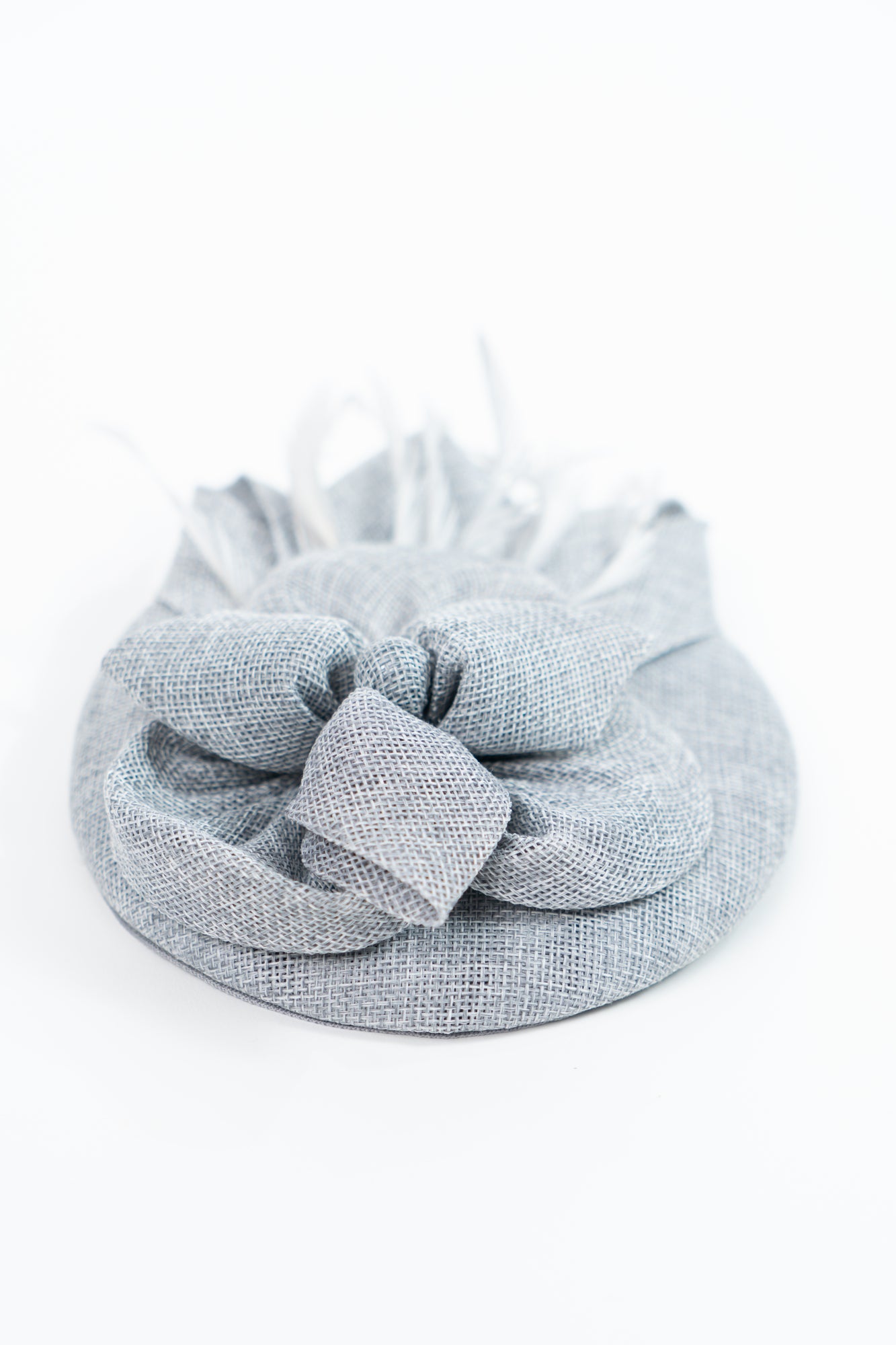 Large Bow Knot Linen Fascinator Hat