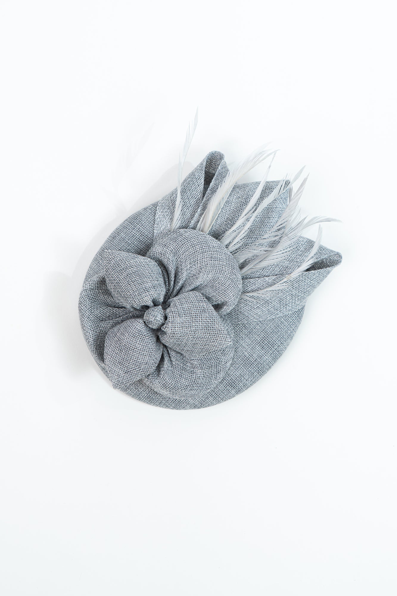 Large Bow Knot Linen Fascinator Hat