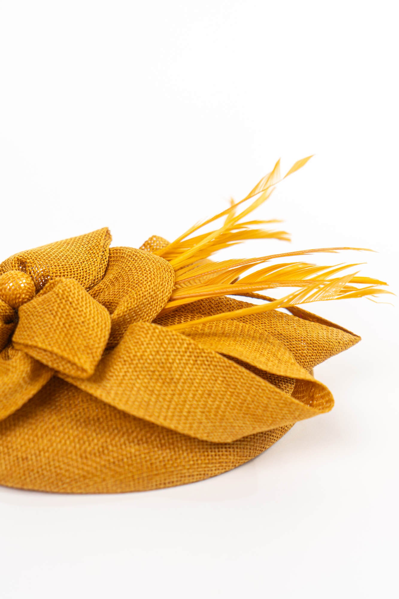 Large Bow Knot Linen Fascinator Hat