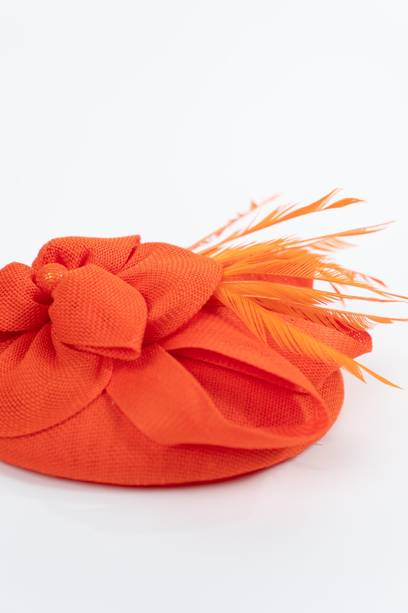 Large Bow Knot Linen Fascinator Hat