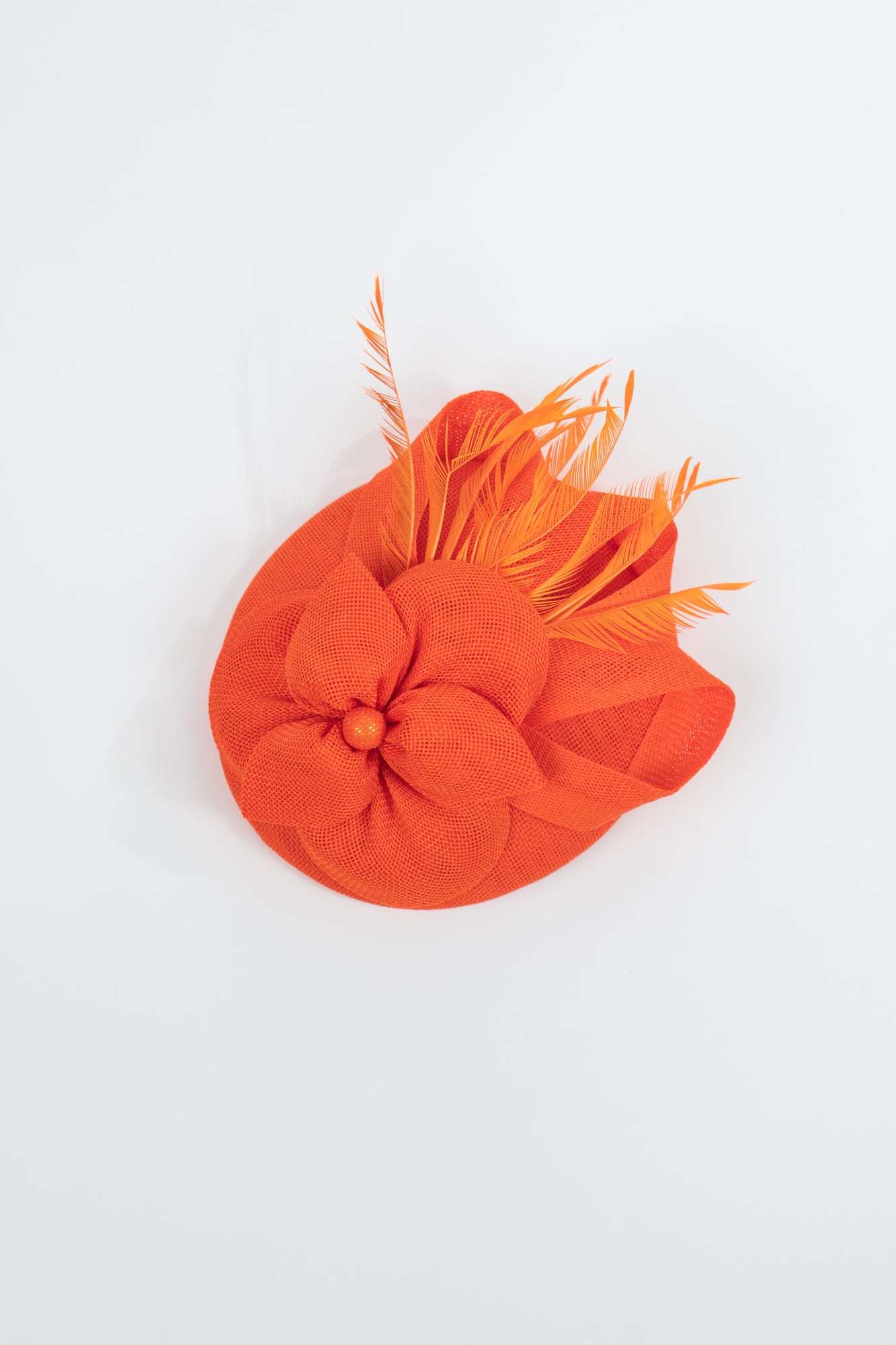 Large Bow Knot Linen Fascinator Hat