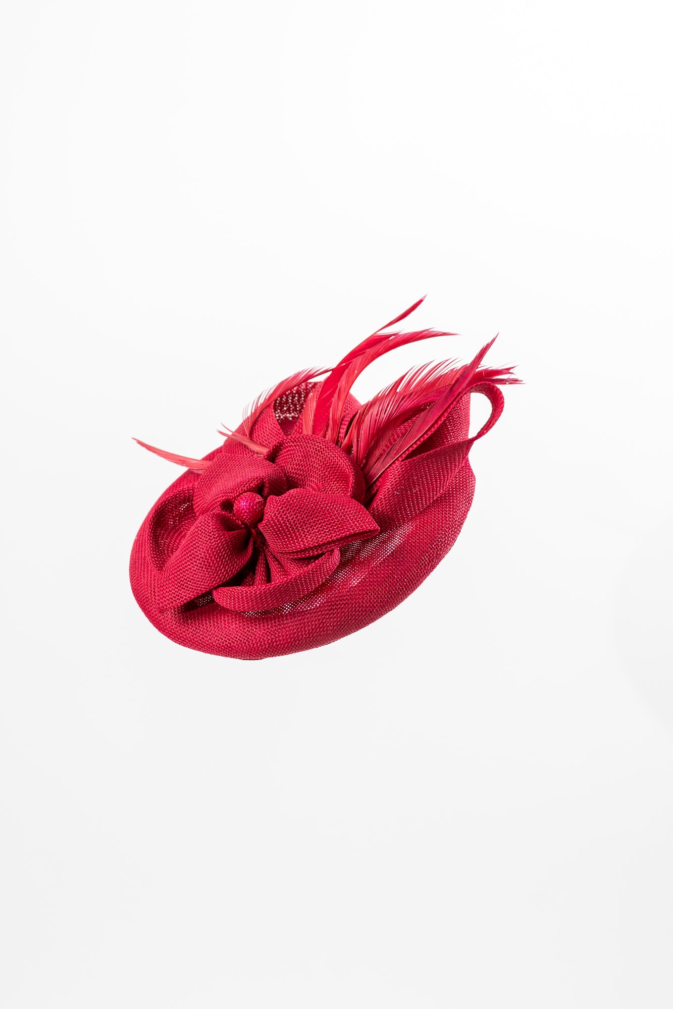 Large Bow Knot Linen Fascinator Hat