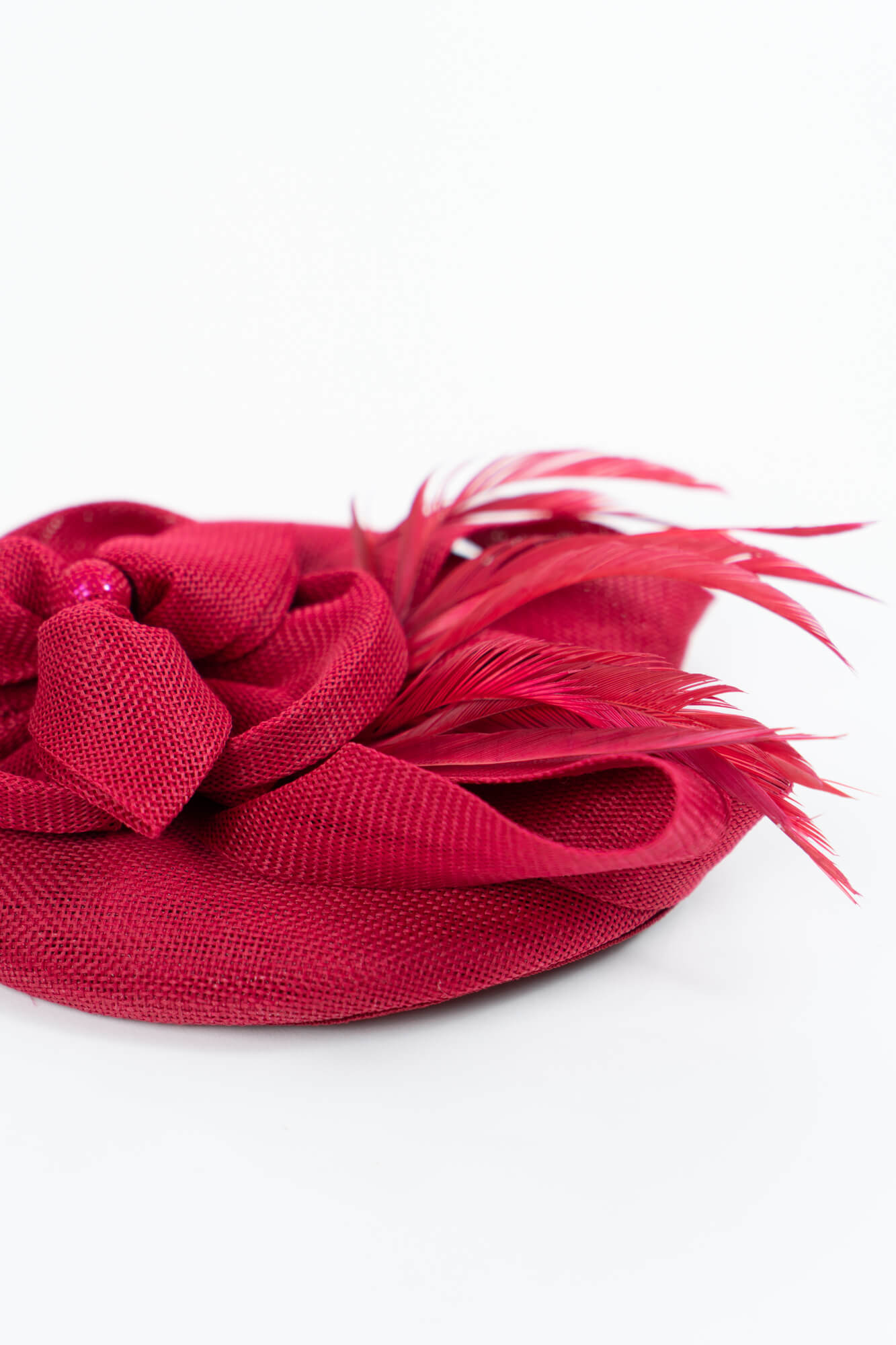 Large Bow Knot Linen Fascinator Hat