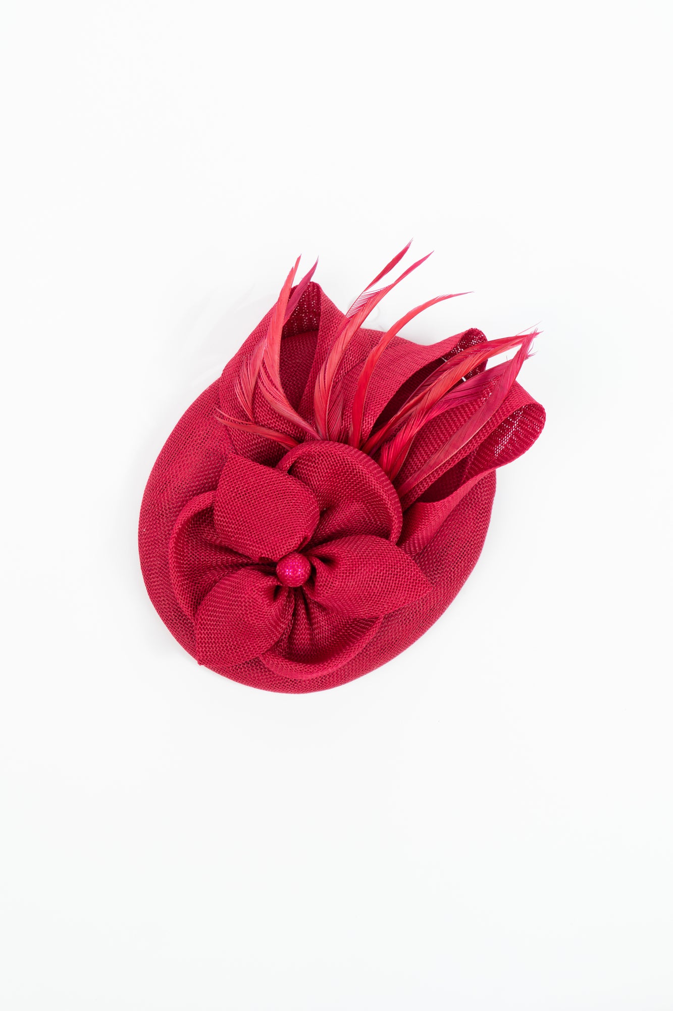 Large Bow Knot Linen Fascinator Hat