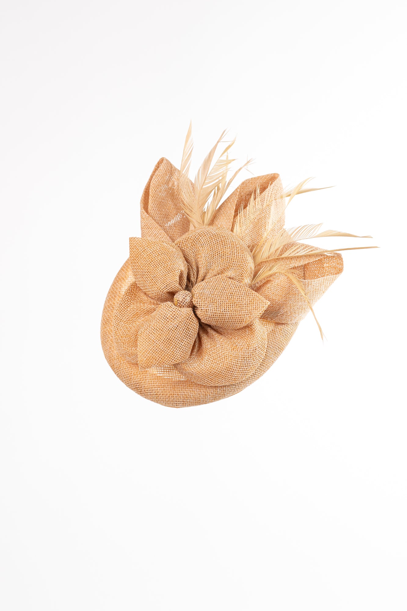 Large Bow Knot Linen Fascinator Hat