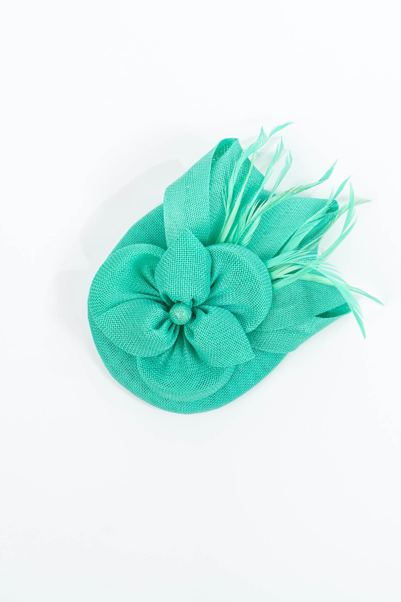 Large Bow Knot Linen Fascinator Hat