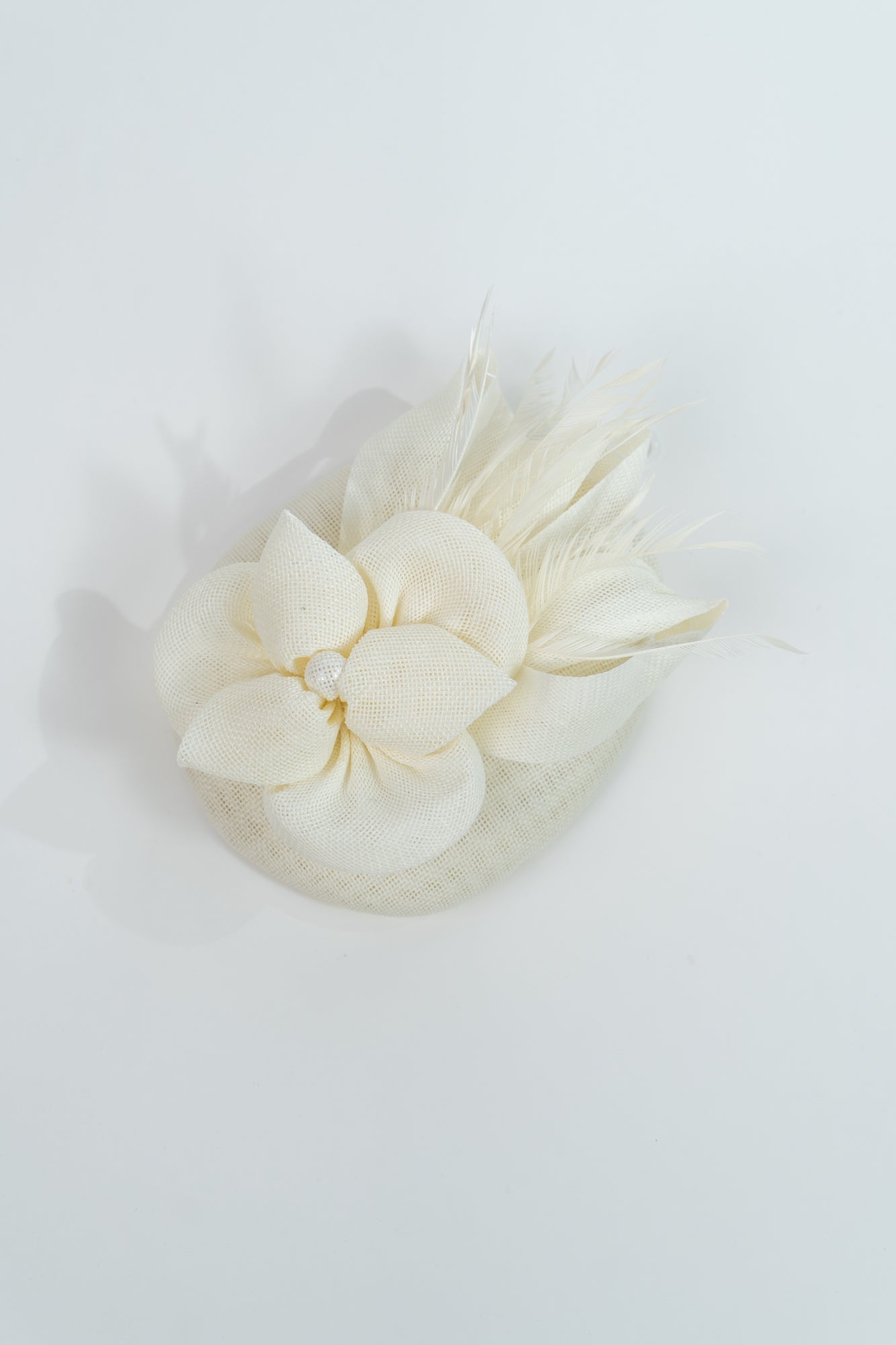 Large Bow Knot Linen Fascinator Hat