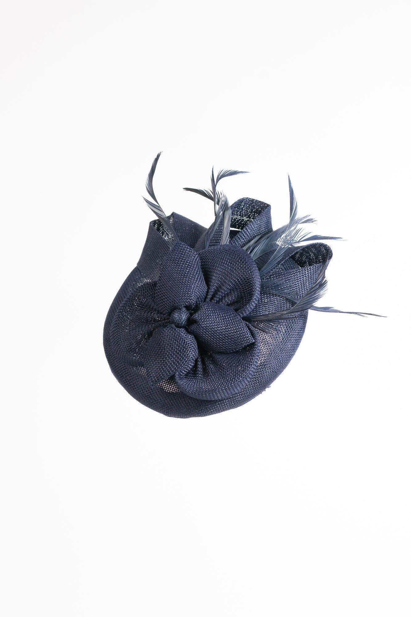 Large Bow Knot Linen Fascinator Hat