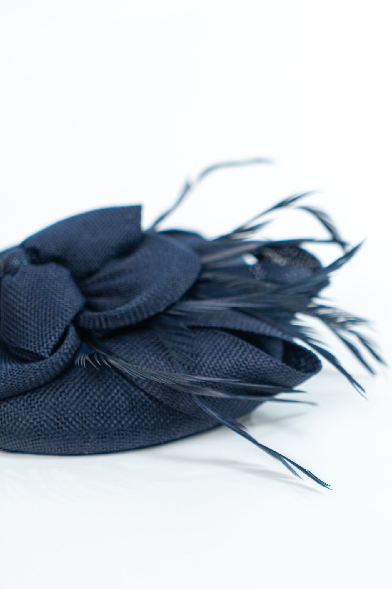 Large Bow Knot Linen Fascinator Hat